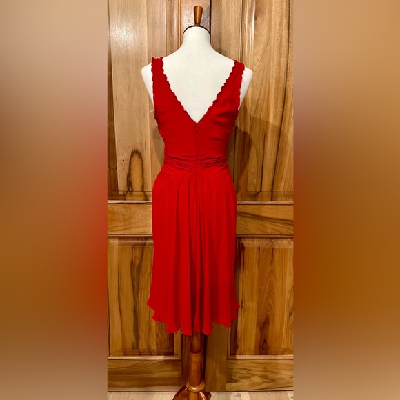 Emporio Armani - Red Silk Dress - made in Italy - EUC - size 8 - Picture 7 of 16